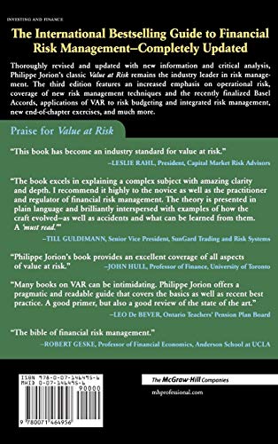 Value at Risk: The New Benchmark for Managing Financial Risk, 3rd Edition