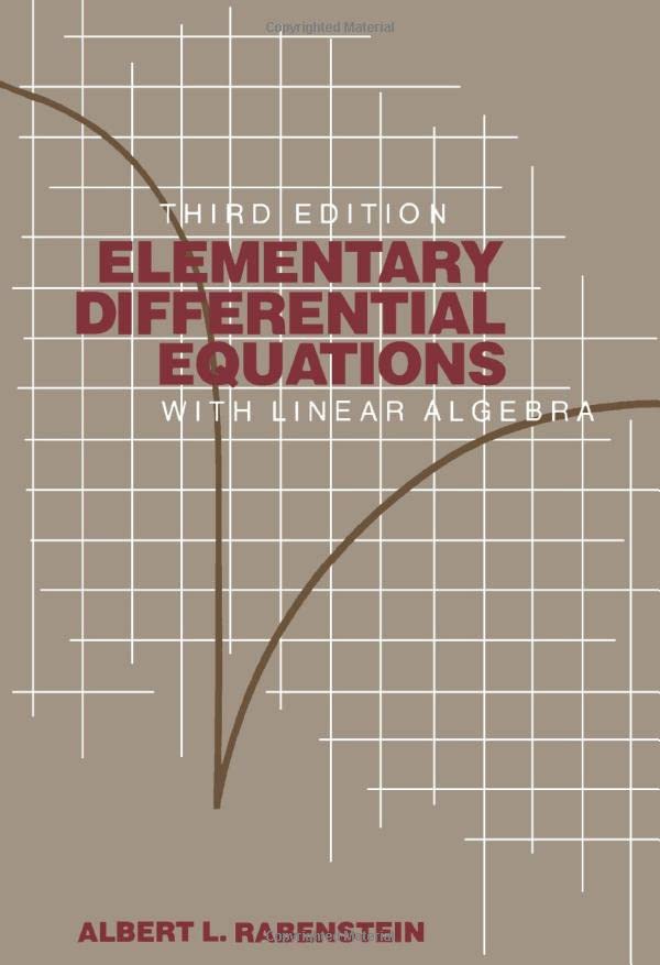 Elementary Differential Equations with Linear Algebra