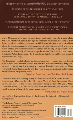 Many Thousands Gone: The First Two Centuries of Slavery in North America