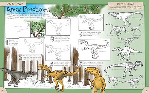 How to Draw Ferocious Dinosaurs and Other Prehistoric Creatures: A Drawing Book for Kids Packed with 80+ Amazing Dinosaurs (Perfect Easter Basket Stuffer and Gift) (How to Draw Series)