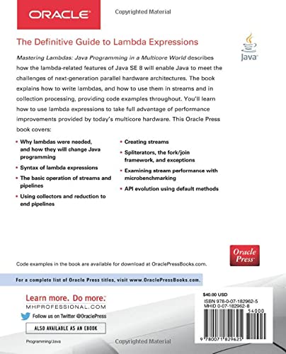 Mastering Lambdas: Java Programming in a Multicore World (Oracle Press)