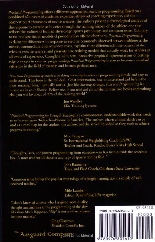 Practical Programming for Strength Training — back cover