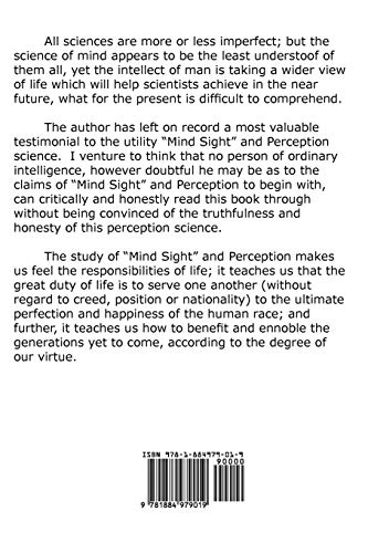 Training Manual for Sight Without Eyes - Through Mind Sight and Perception — back cover
