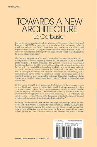 Towards a New Architecture (Dover Architecture) by Le Corbus