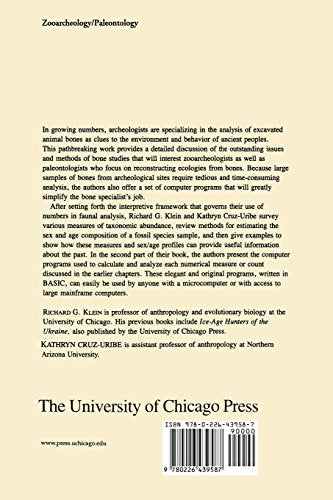The Analysis of Animal Bones from Archeological Sites (Prehistoric Archeology and Ecology series)