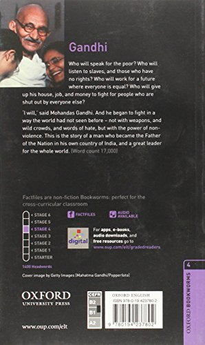 Oxford Bookworms Factfiles: Gandhi: Level 4: 1400-Word Vocabulary (Oxford Bookworms Library. Factfiles. Stage 4)