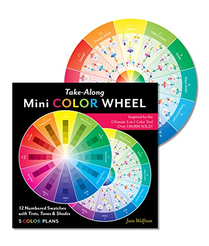 Take-Along Mini Color Wheel: 12 Numbered Swatches with Tints & Shades, 5 Color Plans (Reference Tool)