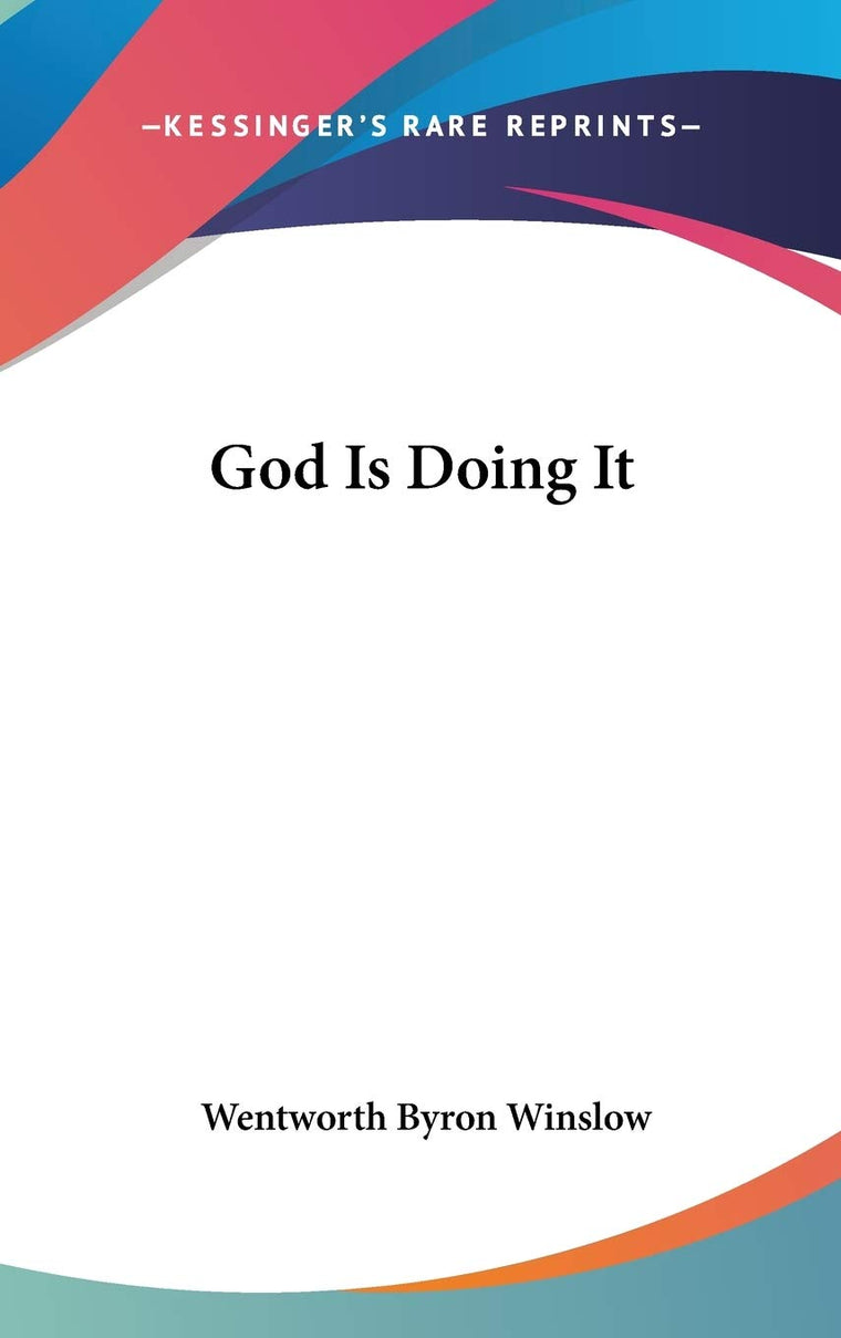 God Is Doing It