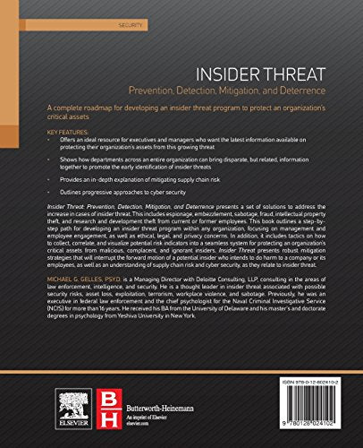 Insider Threat: Prevention, Detection, Mitigation, and Deterrence