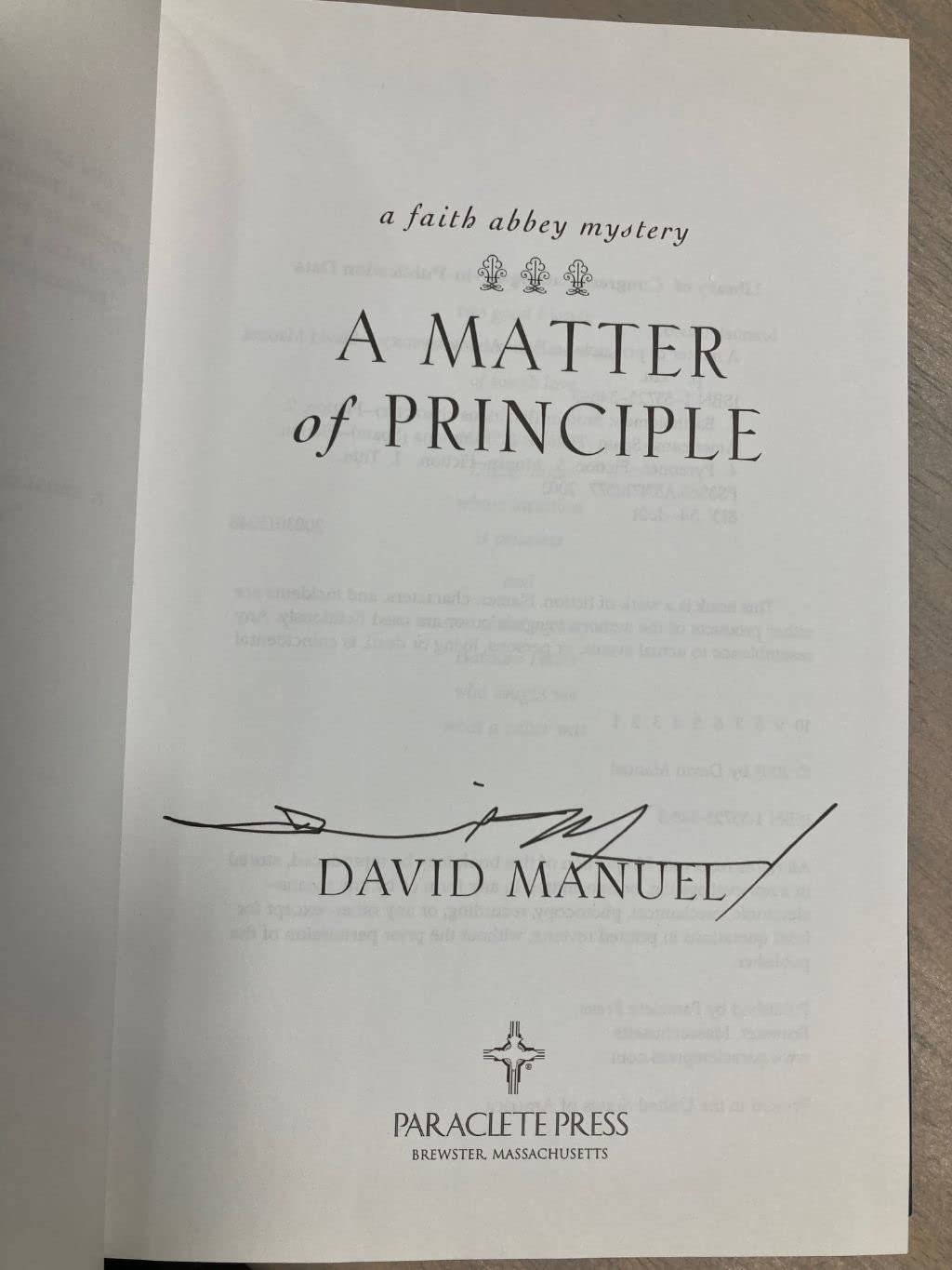 A Matter of Principle (Faith Abbey Mystery Series, Book 4)