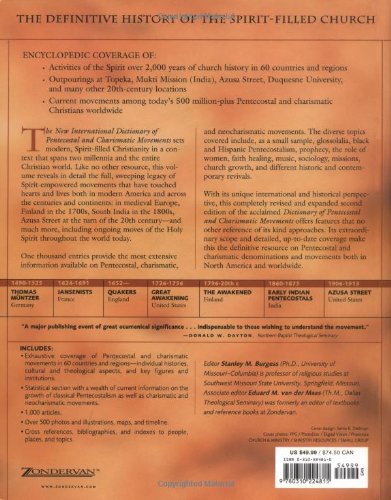 New International Dictionary of Pentecostal and Charismatic Movements, The — back cover