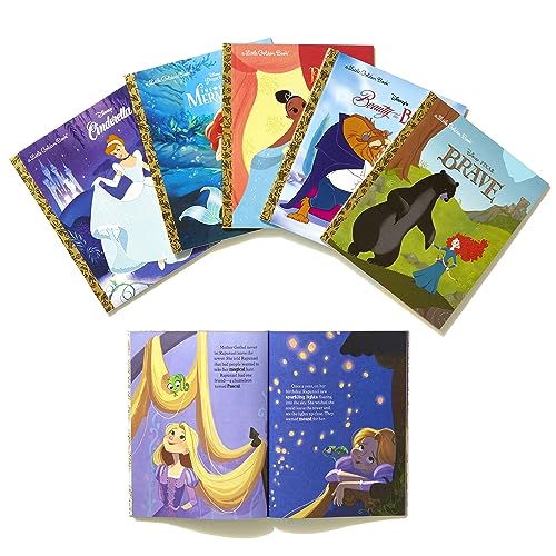 Disney Princess Little Golden Book Library -- 6 Little Golde