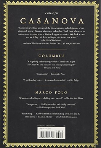 Casanova: The World of a Seductive Genius — back cover