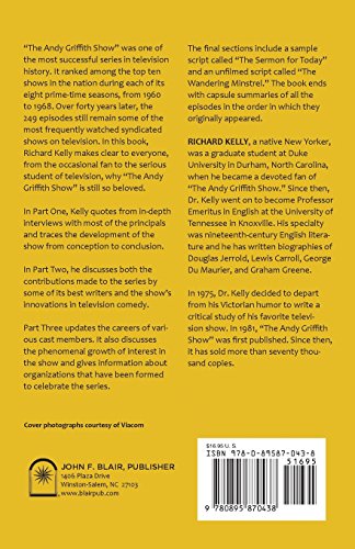 Andy Griffith Show Book — back cover