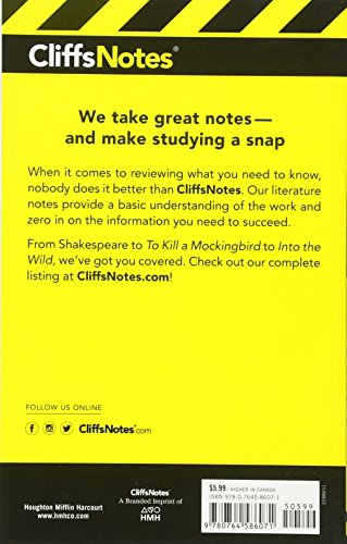 CliffsNotes on Austen's Pride and Prejudice (Cliffsnotes Literature Guides) — back cover