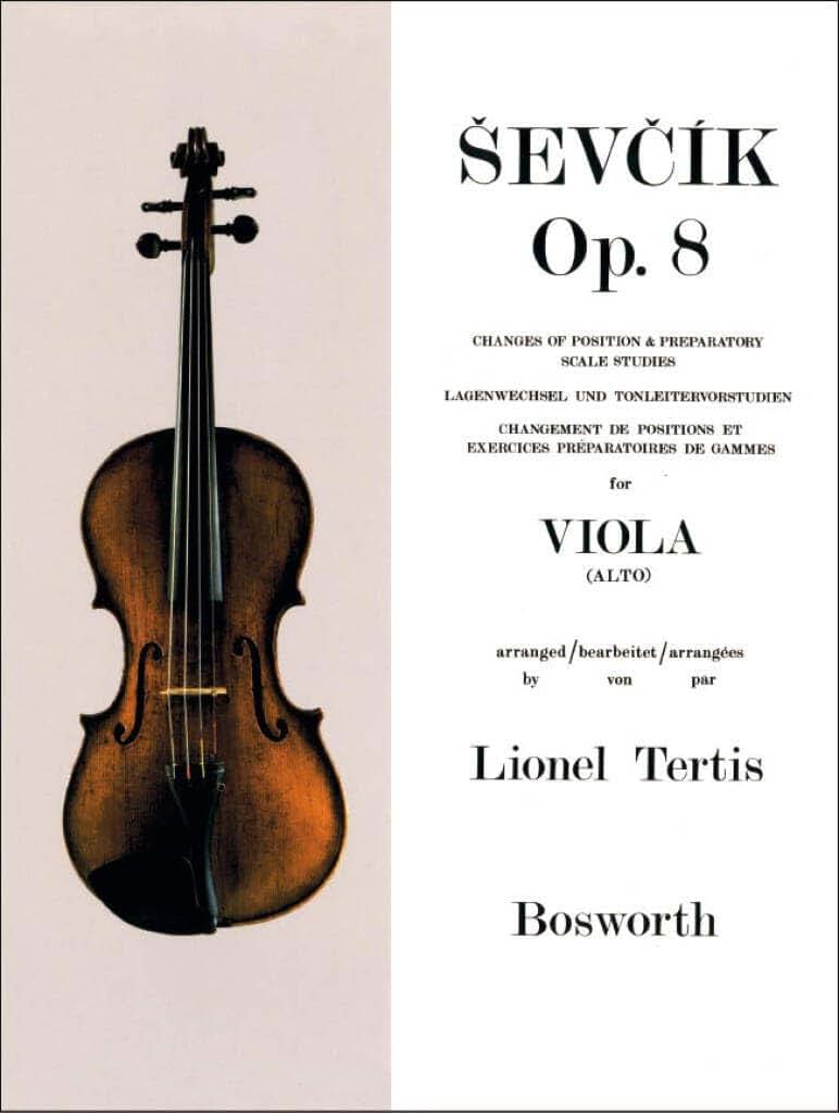 Sevcik Op. 8: Changes of Position and Preparatory Scale Studies for Viola (Alto) by Lionel Tertis Bosworth  Sheet Music Technique Book for Relatively Advanced Students  Three Octave Scale Exercises