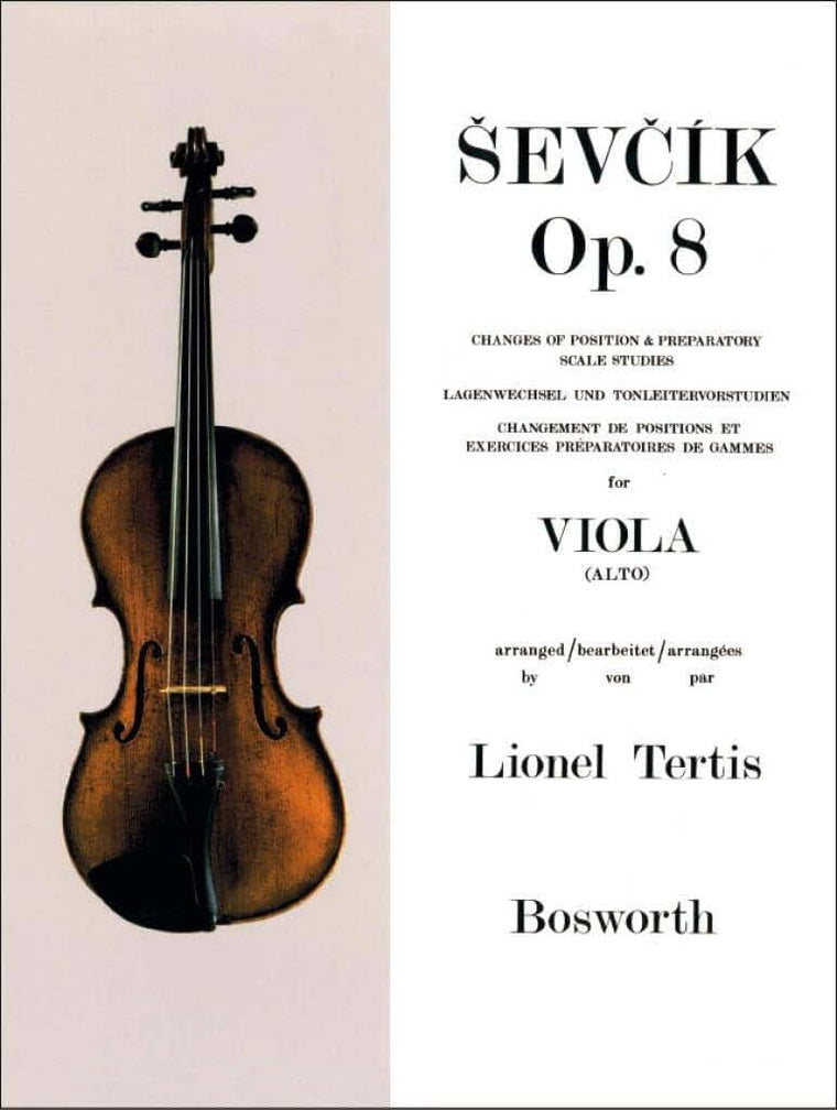 Sevcik Op. 8: Changes of Position and Preparatory Scale Studies for Viola (Alto) by Lionel Tertis Bosworth  Sheet Music Technique Book for Relatively Advanced Students  Three Octave Scale Exercises