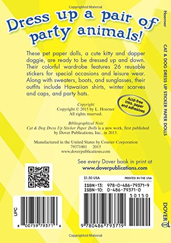 Cat & Dog Dress Up Sticker Paper Dolls (Dover Little Activity Books: Pets)