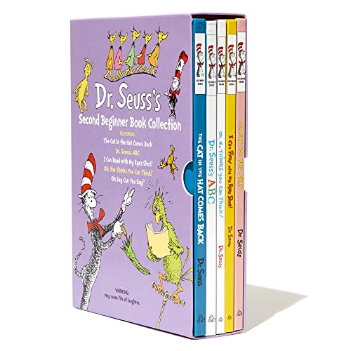 Dr. Seuss's Second Beginner Book Boxed Set Collection: The Cat in the Hat Comes Back; Dr. Seuss's ABC; I Can Read with My Eyes Shut!; Oh, the Thinks You Can Think!; Oh Say Can You Say?