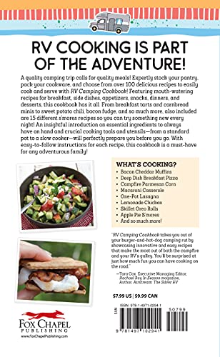 RV Camping Cookbook: 100+ Recipes to Make on the Road (Fox Chapel Publishing) Camper Kitchen Recipes for Breakfast, Sides, Appetizers, Mains, Snacks, Desserts, 15 Varieties of S'Mores, and More