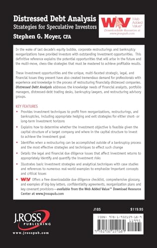Distressed Debt Analysis: Strategies for Speculative Investors — back cover