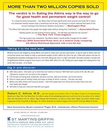 Atkins for Life: The Complete Controlled Carb Program for Permanent Weight Loss and Good Health