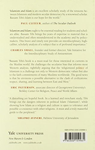 Islamism and Islam — back cover