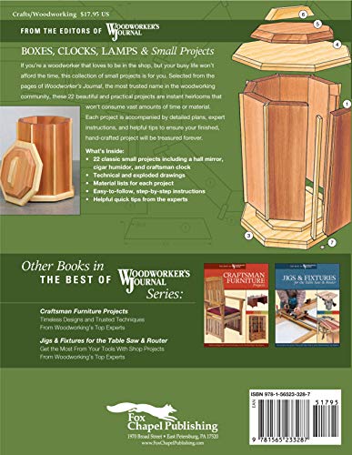Boxes, Clocks, Lamps, and Small Projects (Best of WWJ): Over 20 Great Projects for the Home from Woodworking's Top Experts (Best of Woodworker's Journal)