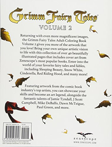 Grimm Fairy Tales Adult Coloring Book Volume 2