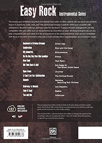 Easy Rock Instrumental Solos for Strings, Level 1: Violin, Book & Online Audio/Software (Easy Instrumental Solos Series)