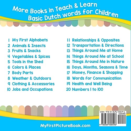 My First Dutch Alphabets Picture Book with English Translations: Bilingual Early Learning & Easy Teaching Dutch Books for Kids (Teach & Learn Basic Dutch words for Children)