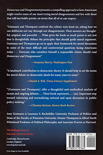 Democracy and Disagreement by Gutmann, Amy