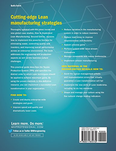 How To Implement Lean Manufacturing, Second Edition