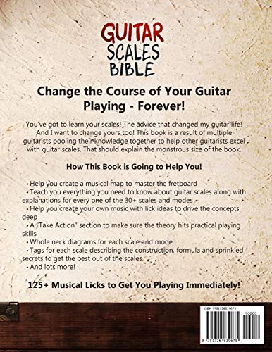 Guitar Scales Bible: An Encyclopedia of 30+ Unique Scales and Modes: 125+ Practice Licks (Guitar Scales Mastery)