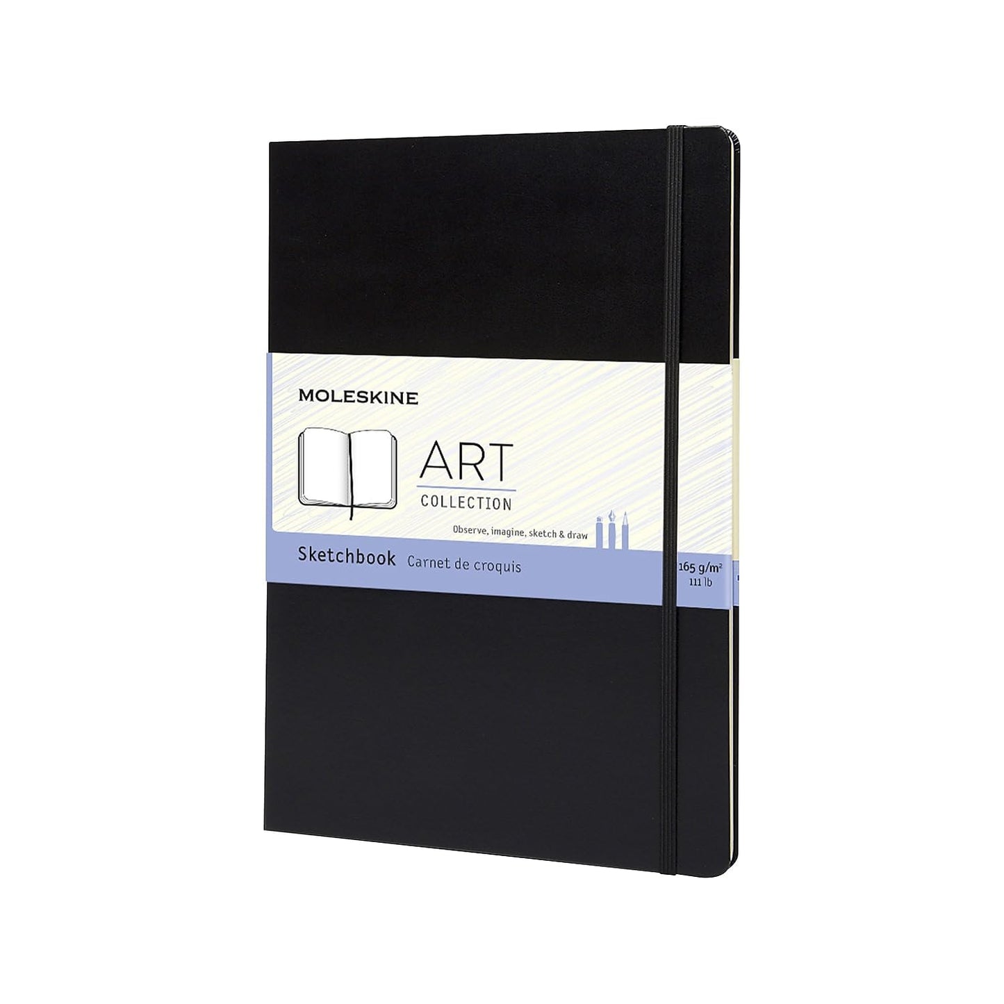 Moleskine Art Sketchbook, Hard Cover, A4 (8.25" x 11.75") Plain/Blank, Black, 96 Pages