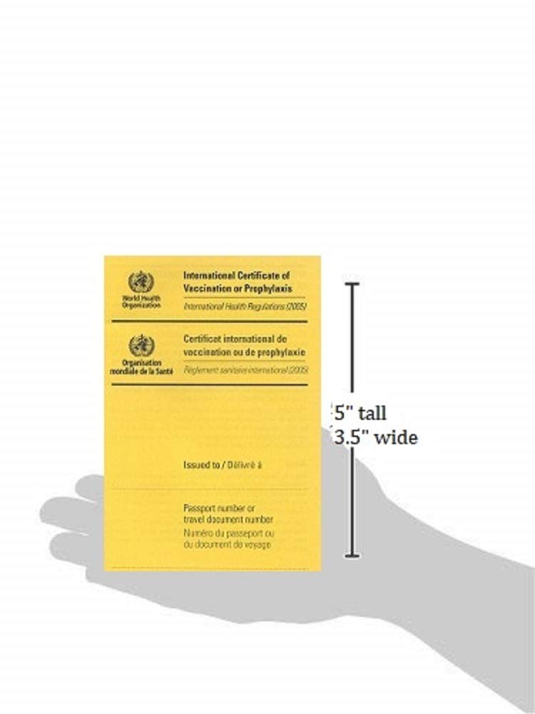 International Certificate of Vaccination with Vinyl