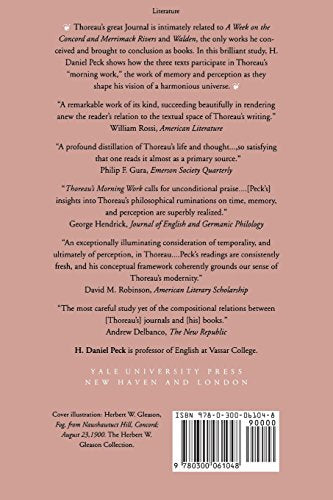 Thoreau's Morning Work: Memory and Perception in A Week on the Concord and Merrimack Rivers, the "Journal", and Walden
