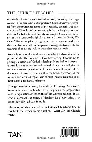 The Church Teaches: Documents of the Church in English Translation