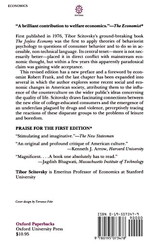 The Joyless Economy: The Psychology of Human Satisfaction