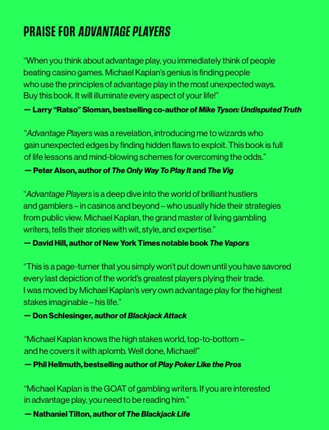 Advantage Players: Inside the Winning World of Casino Virtuosos, Master Strategists, and Mathematical Wizards