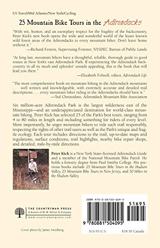 25 Mountain Bike Tours in the Adirondacks (25 Bicycle Tours)