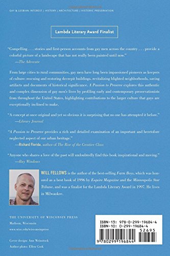 A Passion to Preserve: Gay Men as Keepers of Culture — back cover