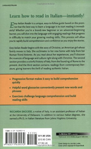 Easy Italian Reader: A Three-Part Text for Beginning Students (Easy Reader Series)