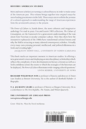 The Power of Culture: Critical Essays in American History