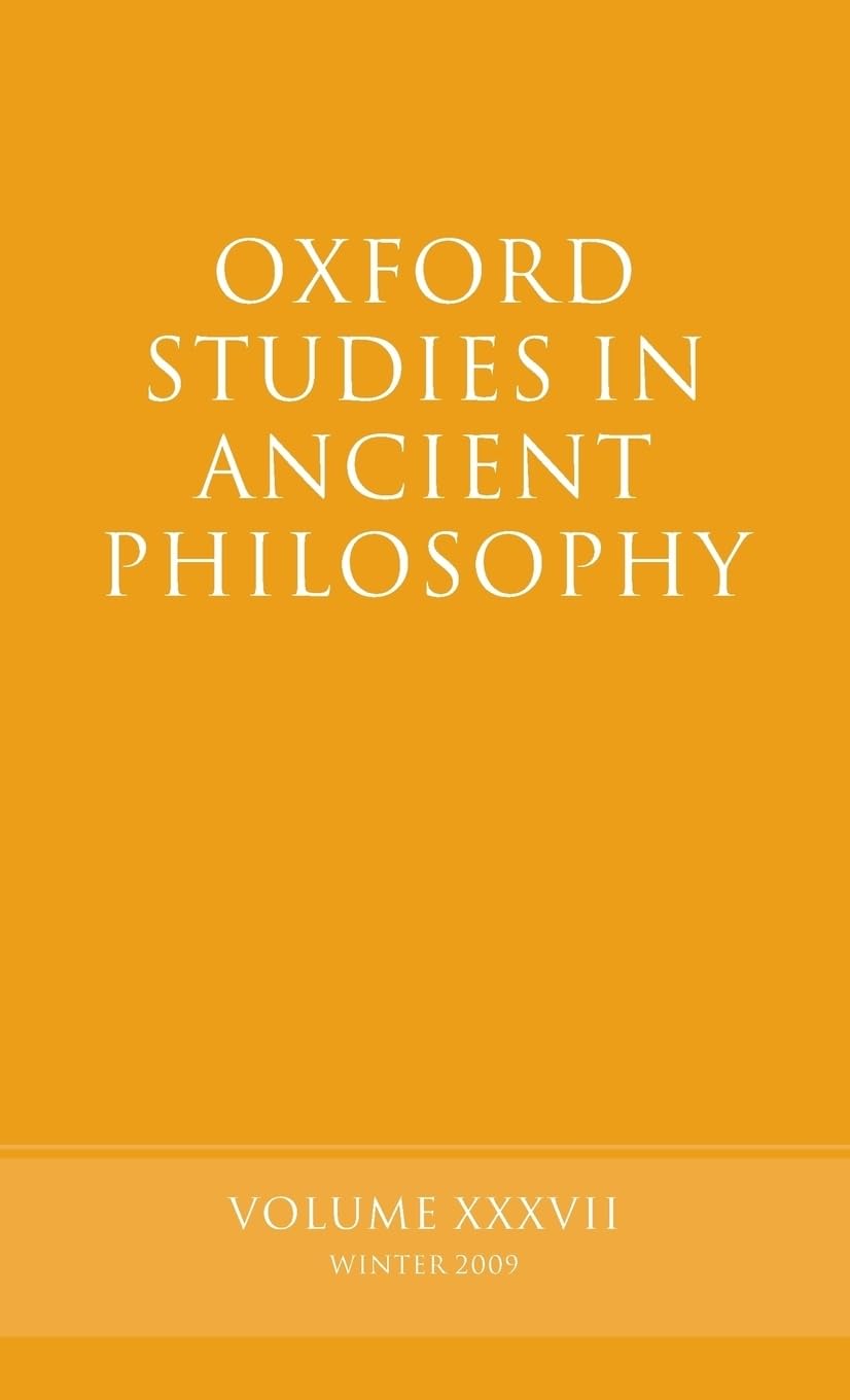 Oxford Studies in Ancient Philosophy