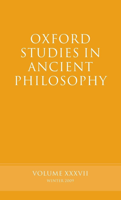 Oxford Studies in Ancient Philosophy