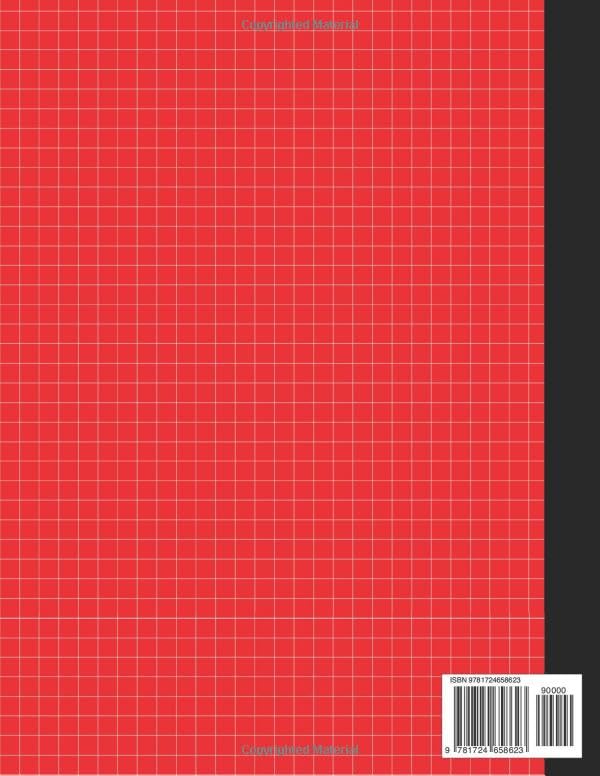 Graph Paper Composition Notebook: Grid Paper Notebook, Quad Ruled, 100 Sheets (Large, 8.5 x 11) (Graph Paper Notebooks) — back cover
