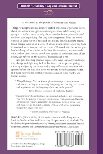 Things No Longer There: A Memoir of Losing Sight and Finding Vision