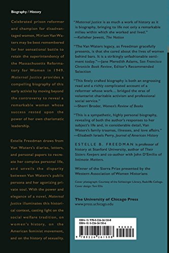 Maternal Justice: Miriam Van Waters and the Female Reform Tradition