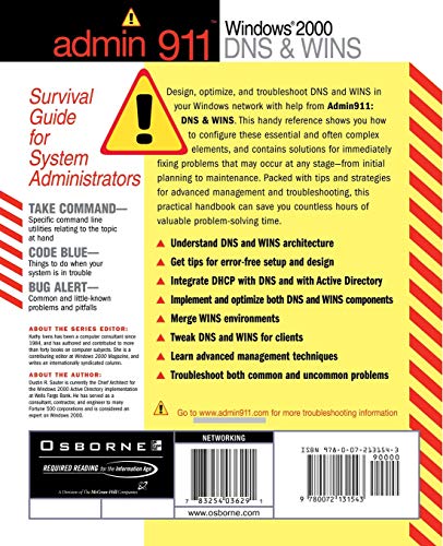 Admin911: Windows 2000 DNS & WINS